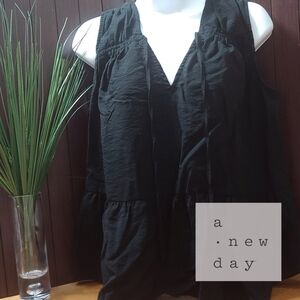 A New Day Blouse, Small, Black